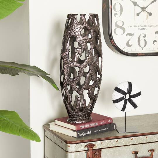 20" Contemporary Aluminum Vase